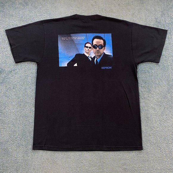 Fruit of the Loom Other - VINTAGE Epson Home Entertainment Shirt Adult Large Black The Matrix Parody 90s